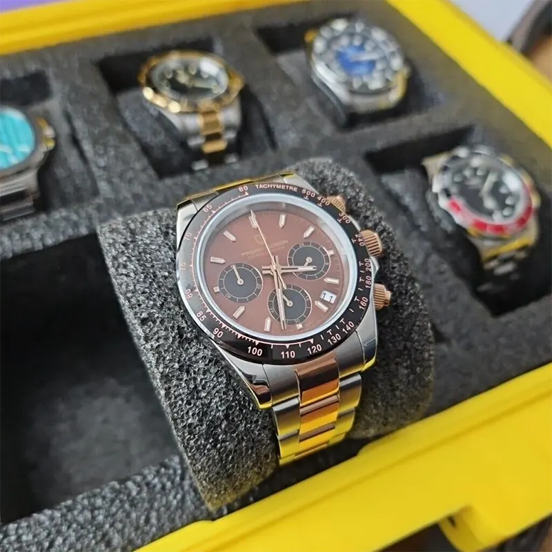 Pagani Design Daytona Dark Brown Dial Rainbow Men's Watch - PD-1644